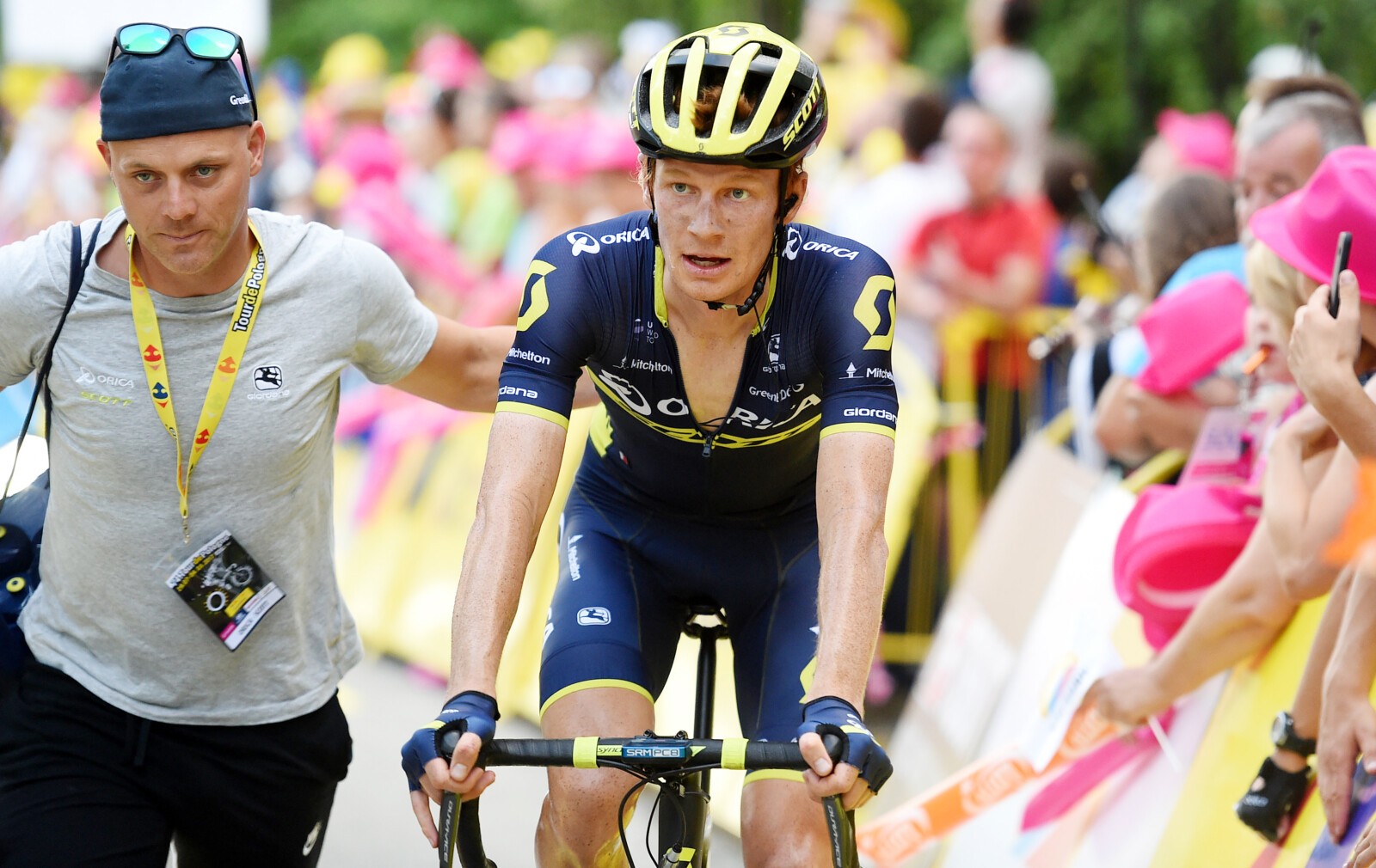23yo Orica-Scott rider Jack Haig after his solo victory at Stage 6 of the Tour of Poland. Image: Sirotti.