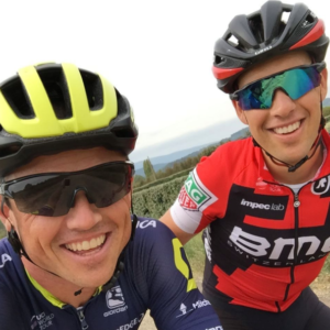 Simon Gerrans wearing the ochre coloured jersey two days in a row. Going into tomorrow's Willing Hill stage Gerrans and his team will have to stay vigilant to protect his lead. Photo by Sirotti.