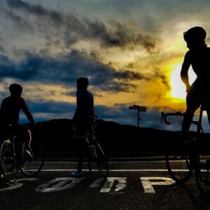 Riders of the 2017 La Vuelta make their way along a remote section of road in northern Catalonia. Image: Nat Bromhead