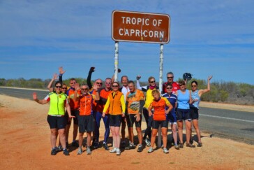 Simon Clarke with a young fan after the finish of the 2017 Tour de France in Paris. Image: Nat Bromhead.