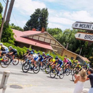 Jay McCarthy stayed with Porte much of the way up Willunga Hill, but Porte's push in the final kilometre proved too much for the 25yo Queenslander.