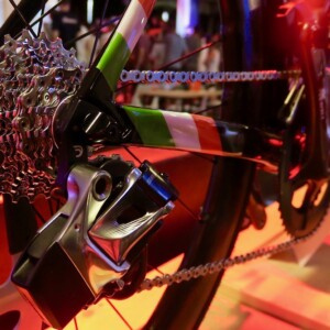 The business end of the drivetrain - the wide-range cassette of the SRAM single-chainring system. Image: Karen M . Edwards Photography