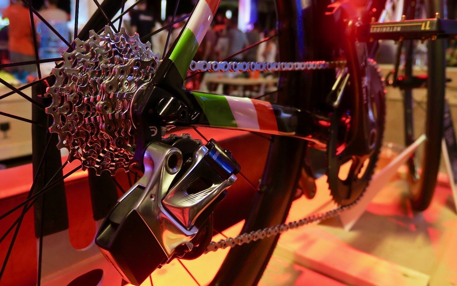 The business end of the drivetrain - the wide-range cassette of the SRAM single-chainring system. Image: Karen M . Edwards Photography