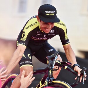 Chris Froome of Team Sky in the red leader's jersey at la Vuelta. Image: Sirotti