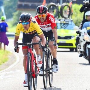 Helen Young at the summit of Col du Galibier in France. Photo: Helen Young
