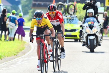 Helen Young at the summit of Col du Galibier in France. Photo: Helen Young