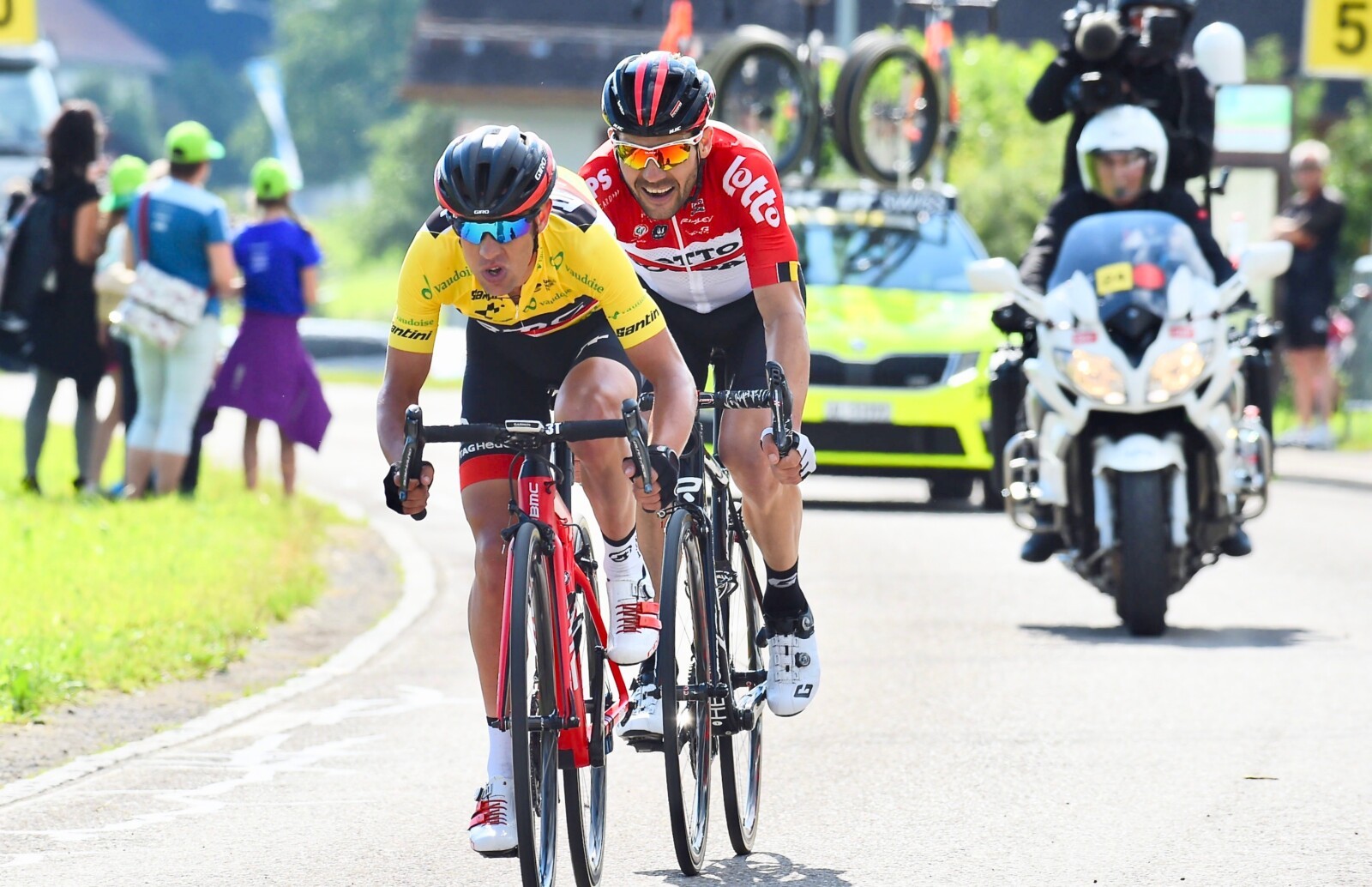 Helen Young at the summit of Col du Galibier in France. Photo: Helen Young