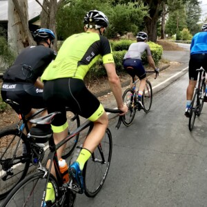 Riders had to rinse pepper spray from their eyes. Image Bob McPartland / Eurosport.
