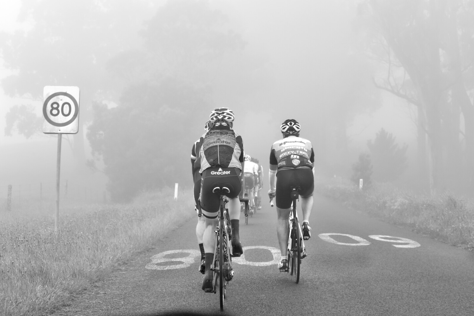 Cycling on wet sales roads