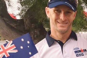 Rohan Dennis on the podium with second placed Tom Dumoulin and third Victor Campenaerts. Image: Sirotti