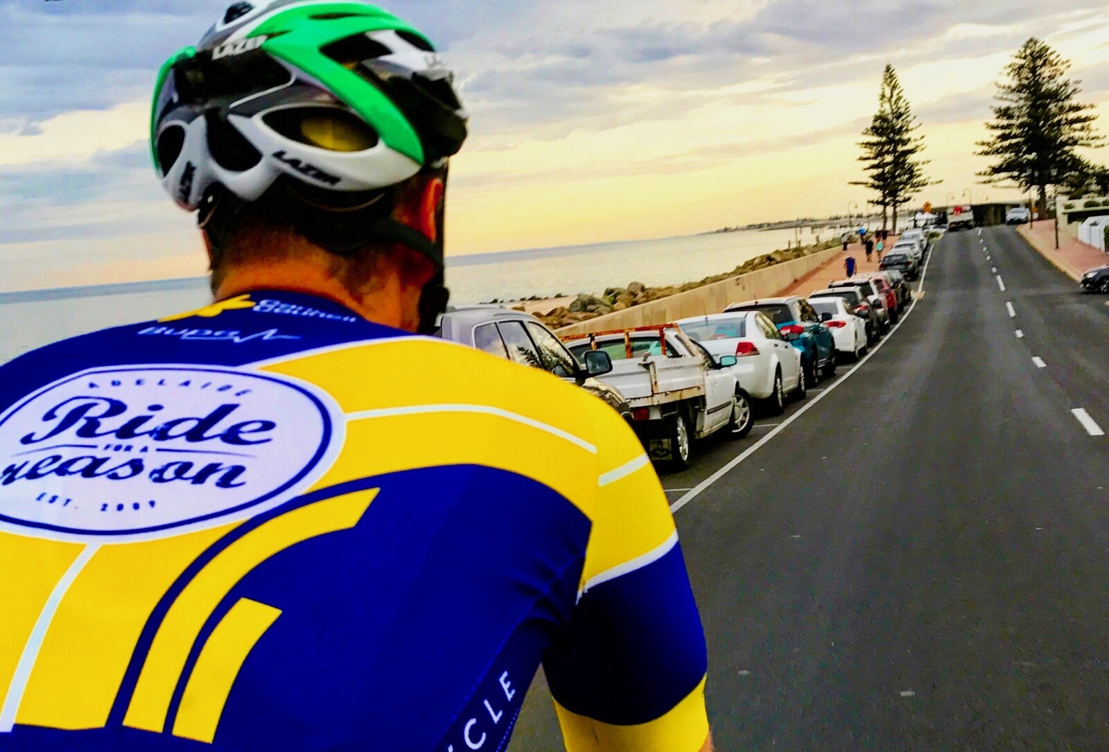 Not only do Ride for a reason participants raise critically-needed funds for charity, they also have a lot of fun doing it. Here's one of the riders with charity ambassador Patrick Jonker.