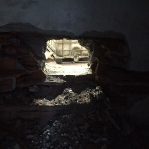 Taking a lap on the field at the steepest track in Europe, the Funkturm (Radio Tower) Berlin in 1950.