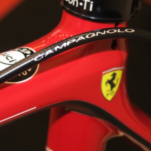 Two SF01's were on display at EuroBike, a black on red and pure red model.