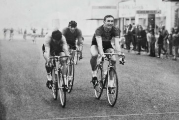 Riders on the boards of Adelaide's SuperDrome indoor track cycling facility. Image: Cycling Australia