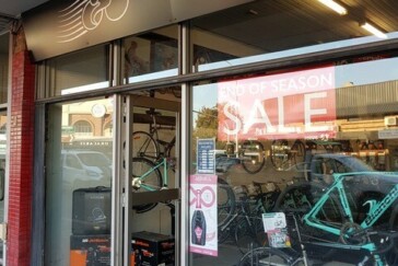 The world's first carbon bike, an aero track bike with bullhorn handlebars designed and built by Assos founder Tony Maier.