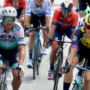 Riders of the 2018 Tour de France make their way along the Champs de Elysees during the finishing circuits of the 2018 Tour. Image: Sirotti