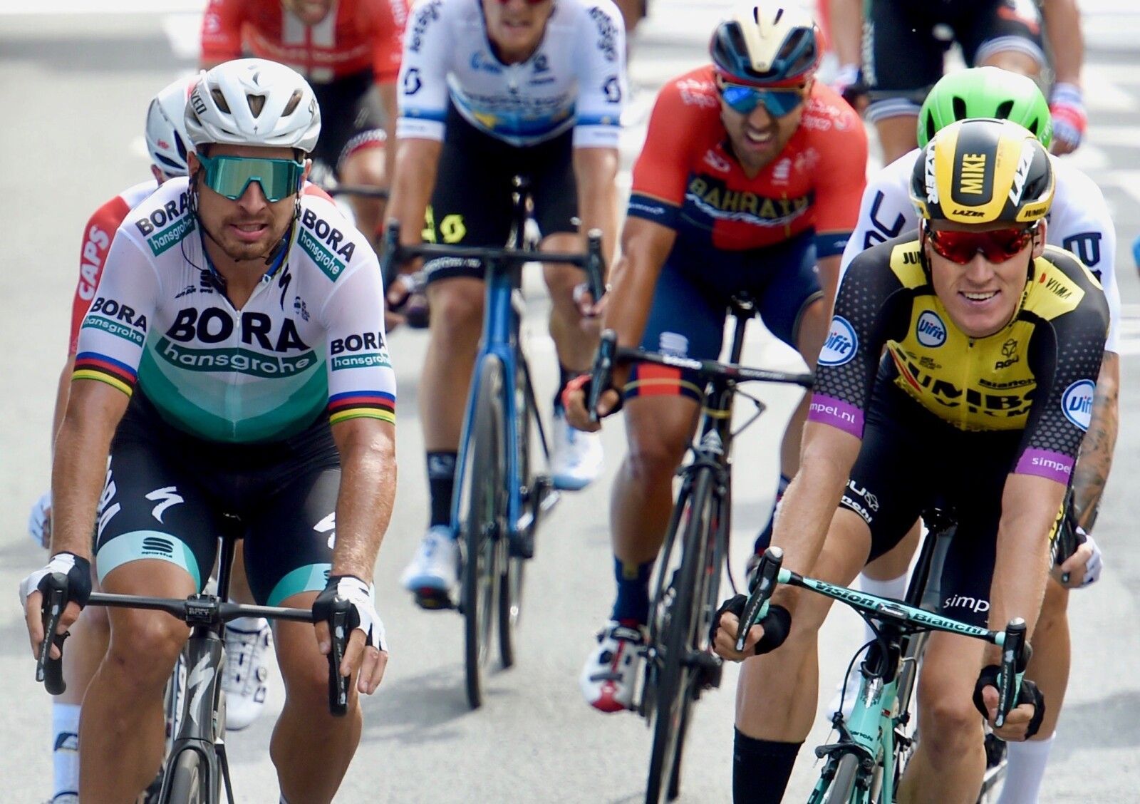 Riders of the 2018 Tour de France make their way along the Champs de Elysees during the finishing circuits of the 2018 Tour. Image: Sirotti