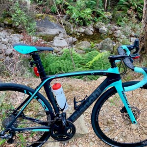 Nick Kourambas off the front during a club race. Skeptical of indoor training, Nick is curious to find out what all the Zwift fuss is about. Image: Supplied.