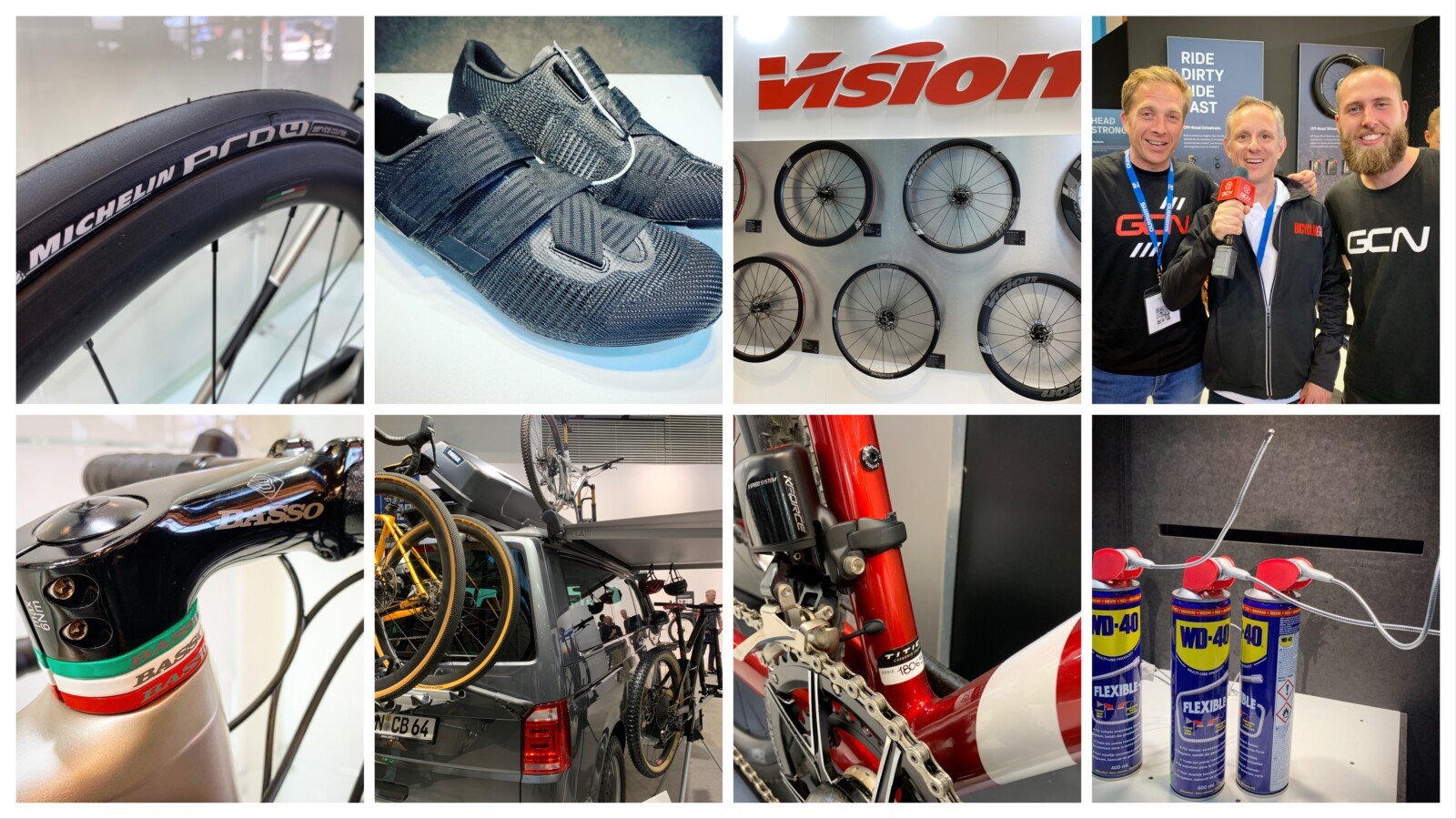 Megan Scott (white jersey) celebrates her Bowral Classic success with members of the Giant Sydney Cycling Club at the event village.