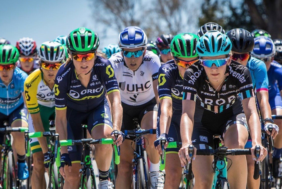 Annemiek van Vleuten, Anna van der Breggen and Amanda Spratt on the podium at the 2019 World Championships. Image courtesy of UCI.