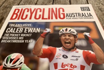 Cancellara reached the finish line and rested on the floor after an all-out time trial where only seconds split the field on Stage 1 of the Giro. Photo by Sirotti