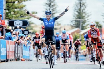 Stage 3 of the TDU passed through Cudlee Creek, an area severely impacted by fire just weeks earlier. Image: Nat Bromhead