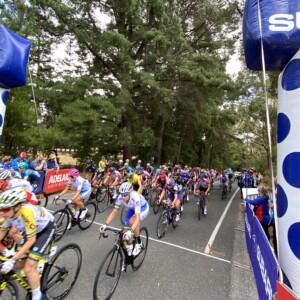 Cam Meyer celebrates after winning the 2020 National Jersey. Image: Mitchelton-Scott Instagram.
