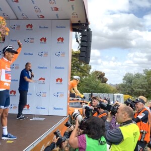 Stage 3 of the TDU passed through Cudlee Creek, an area severely impacted by fire just weeks earlier. Image: Nat Bromhead