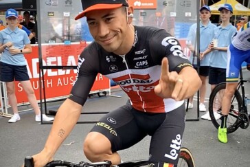 Stage 3 of the TDU passed through Cudlee Creek, an area severely impacted by fire just weeks earlier. Image: Nat Bromhead