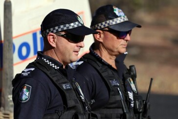 Queensland country police officers Sergeant Tim Hoffman and Senior Constable Matt Shaw. Image: ABC