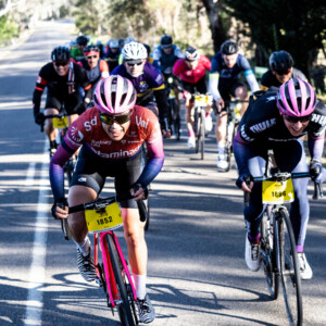 Stage 3 of the 2020 TDU, Turtur's final race, passed through Cudlee Creek, an area severely impacted by fire just weeks earlier. Image: Nat Bromhead