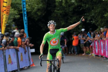Stage 3 of the 2020 TDU, Turtur's final race, passed through Cudlee Creek, an area severely impacted by fire just weeks earlier. Image: Nat Bromhead