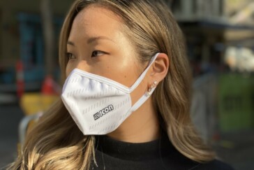 Team UAE riders at the Tour de France with their Scicon reusable face masks.