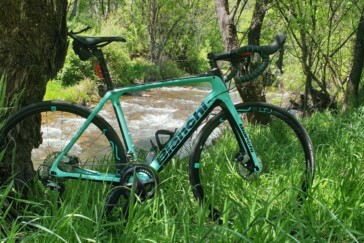 The Bianchi Infinito CV, as ridden by members of Team Lotto NL Jumbo in the 2017 Paris-Roubaix.