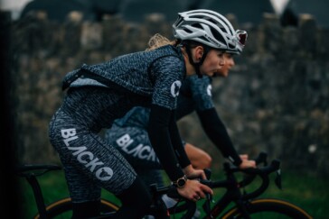 Bicycling Australia Black Sheep kit ambassadors Aiden and Sarah near Barrenjoey Lighthouse at Palm Beach North of Sydney.