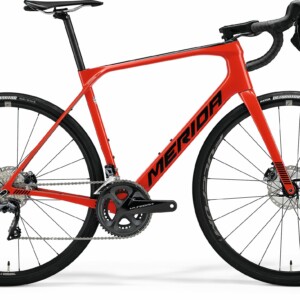 The bike is finished in stylish ‘Rust Red’ – a deep red frame with black highlights and white decals.