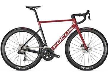 The bike is finished in stylish ‘Rust Red’ – a deep red frame with black highlights and white decals.