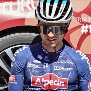 Leif Justham at the start of his round Australia ride to help raise awareness of environmental issues. Image: Stirling Districts FC.