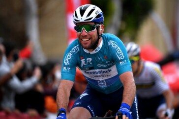 Leif Justham at the start of his round Australia ride to help raise awareness of environmental issues. Image: Stirling Districts FC.