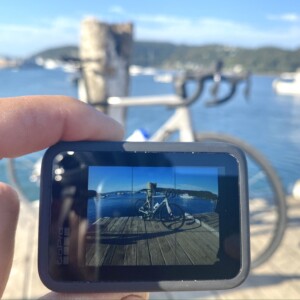 Leif Justham at the start of his round Australia ride to help raise awareness of environmental issues. Image: Stirling Districts FC.