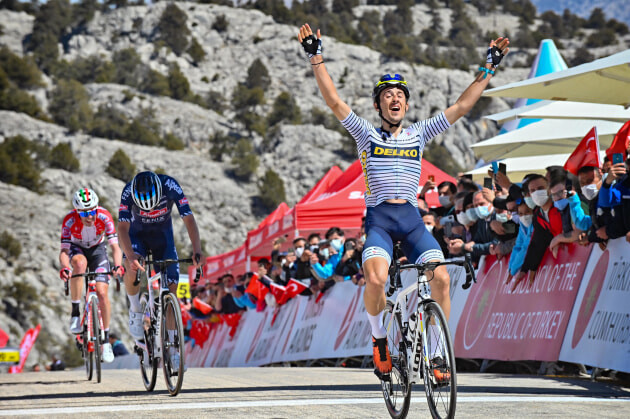 Jose Manuel Diaz Wins Stage 5 Of The 2021 Presidential Tour Of Turkey, Just Ahead Of Second Placed Jay Vine.